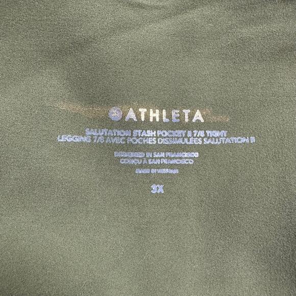 Athleta Salutation Stash High Rise 7/8 Tight Aspen Olive Women's Size 3X NWT - Picture 5 of 12